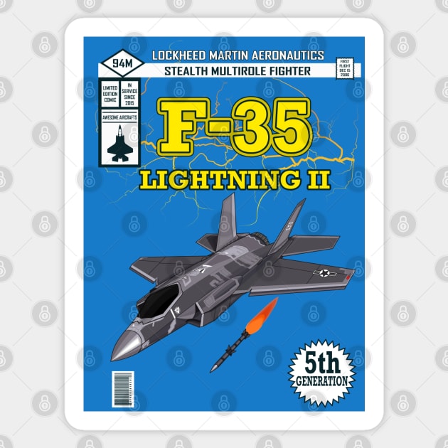 F-35 Lightning II Limited Edition Comic Sticker by Mandra